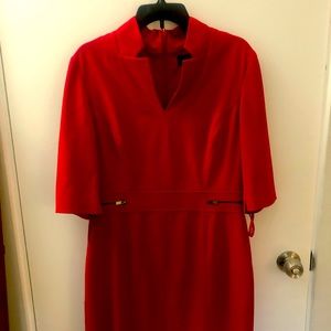 Tahari red dress size 12